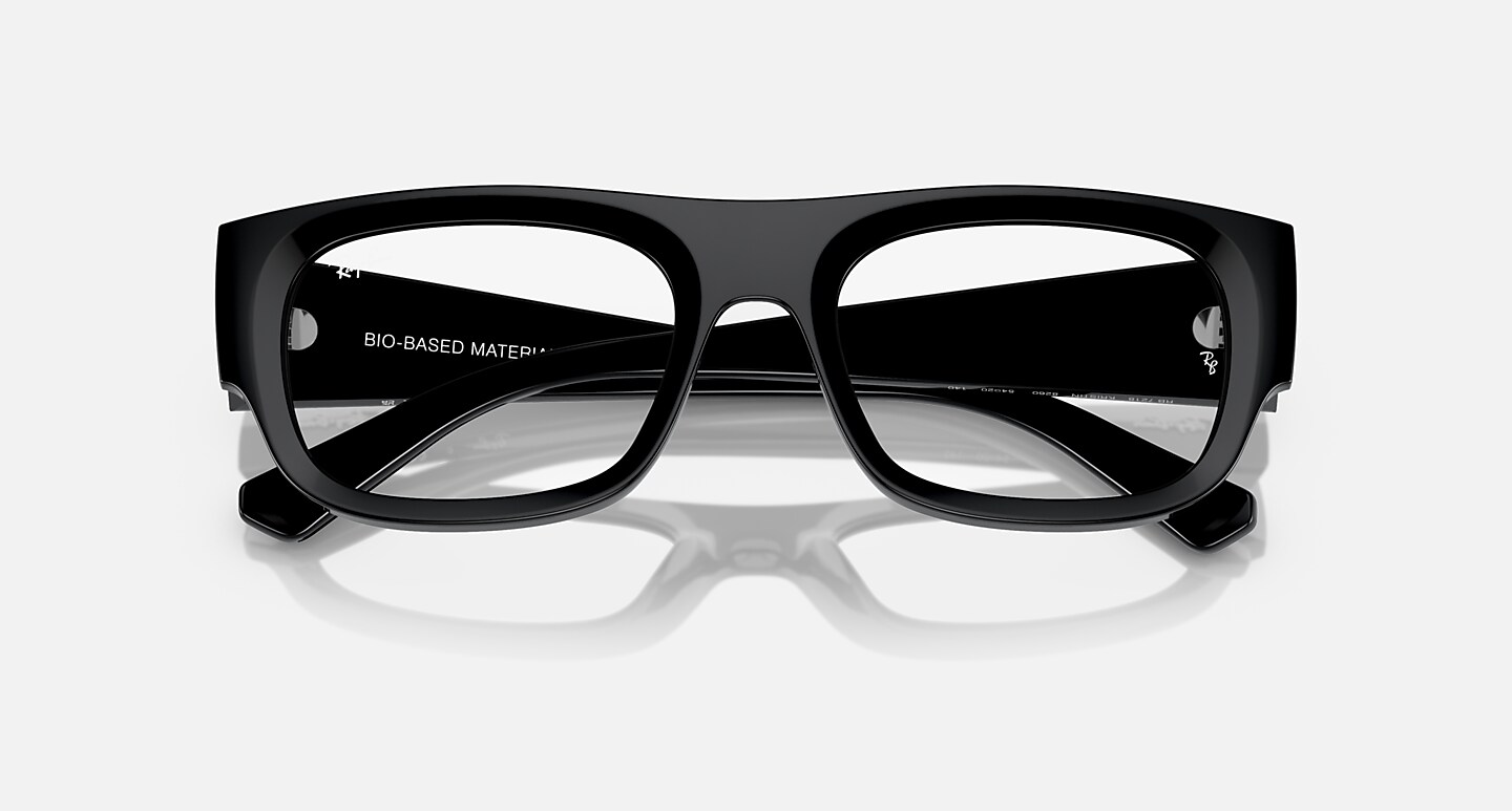 Ray-Ban Eyeglasses Unisex Kristin Optics Bio-based Prescription - Transparent Brown Frame Clear Lenses 52-20 Polarized