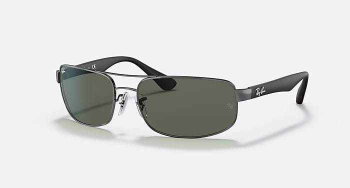 RB3445 Sunglasses in Gunmetal and Green Classic G-15 RB3445