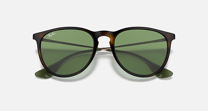Ray-Ban Erika Color Mix Sunglasses Havana Frame Green Lenses 54-18
