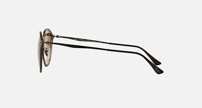 Ray-Ban Unisex Round Light Ray Matte Havana Polarized Sunglasses RB4224 ROUND LIGHT RAY Sunglasses in Havana and B-15 Brown - RB4224  main image 3