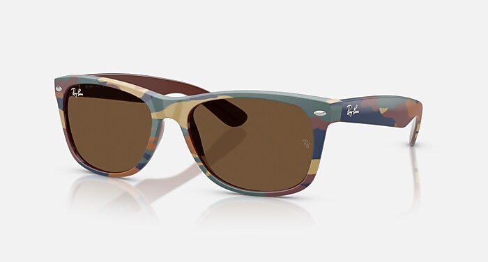 NEW WAYFARER CLASSIC Sunglasses in Brown & Blue Camuflage