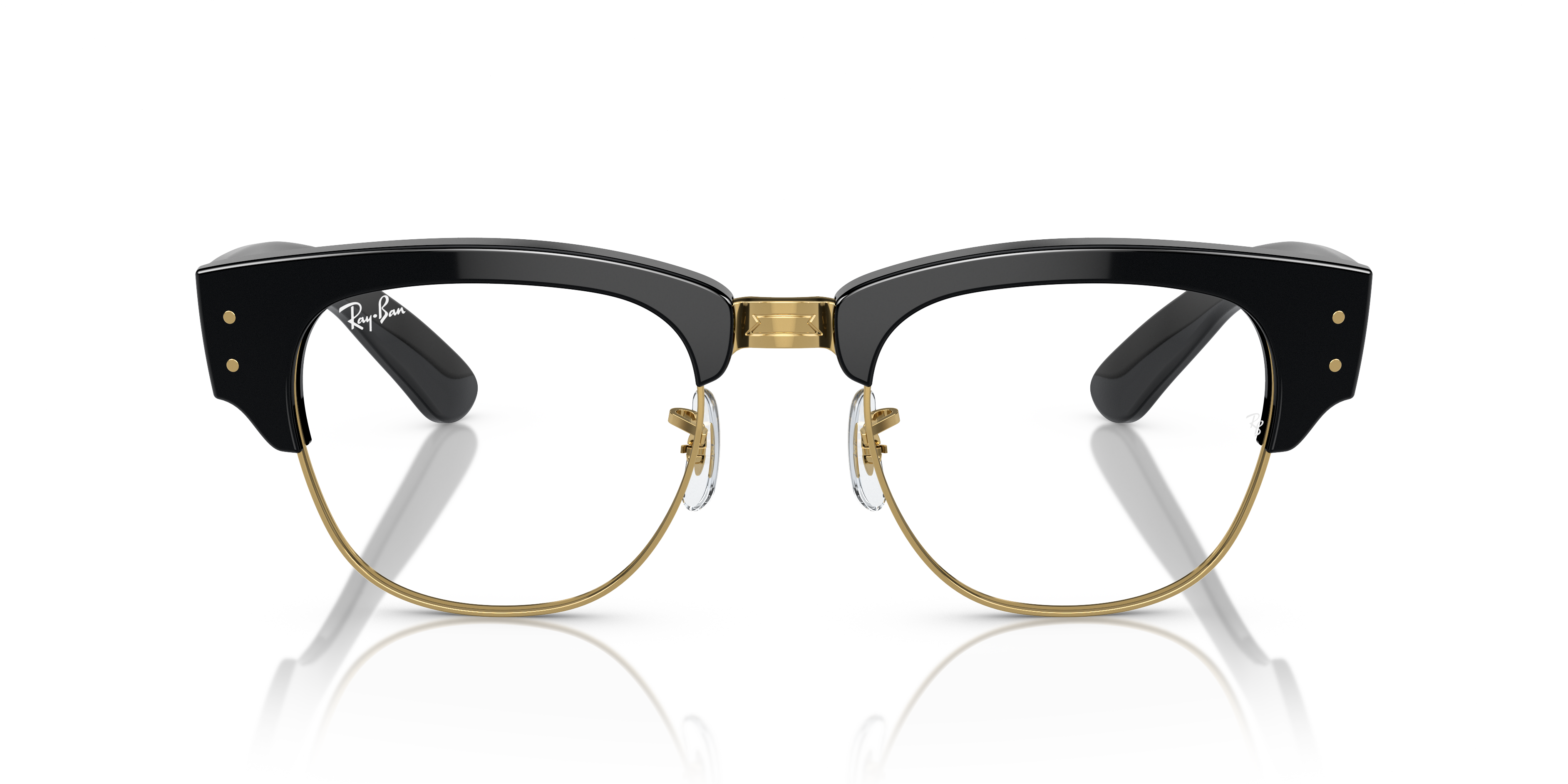 デラロミラノ M MEGA CLUBMASTER OPTICS Eyeglasses with Black On Gold Frame
