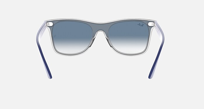 BLAZE WAYFARER Sunglasses in Transparent and Blue Gradient  display picture 1