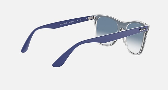 BLAZE WAYFARER Sunglasses in Transparent and Blue Gradient  display picture 1