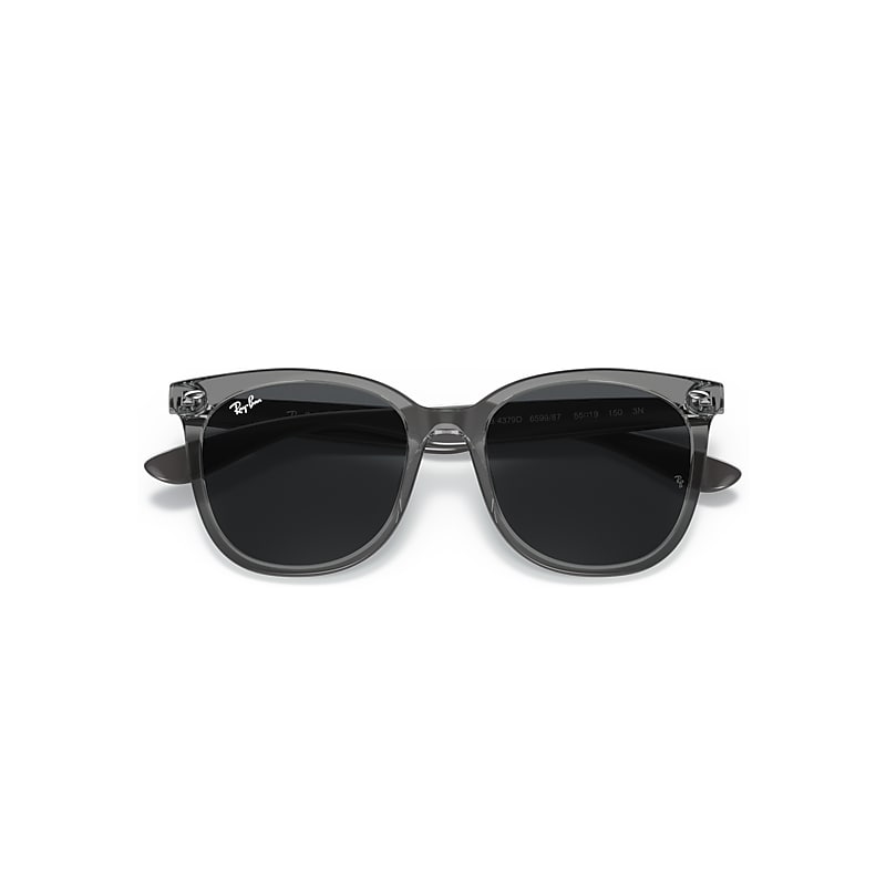 Ray Ban Rb4379d Sunglasses Grey Frame Grey Lenses 55-19 In Grey