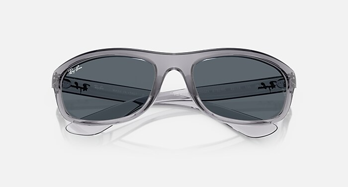 Ray-Ban Sunglasses Man Balorama Online Only Limited - Transparente Grey Frame Blue Lenses 62-19