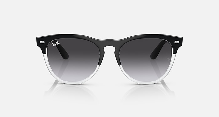 Ray-Ban Sunglasses Unisex Iris - Black On Transparent Frame Grey Lenses 54-18