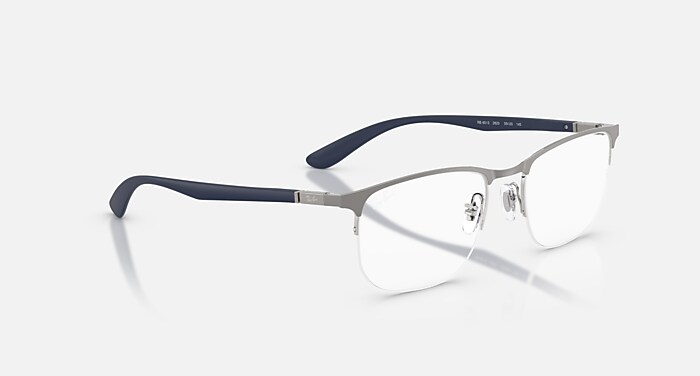 RB6513 OPTICS Eyeglasses with Matte Gunmetal On Silver Frame