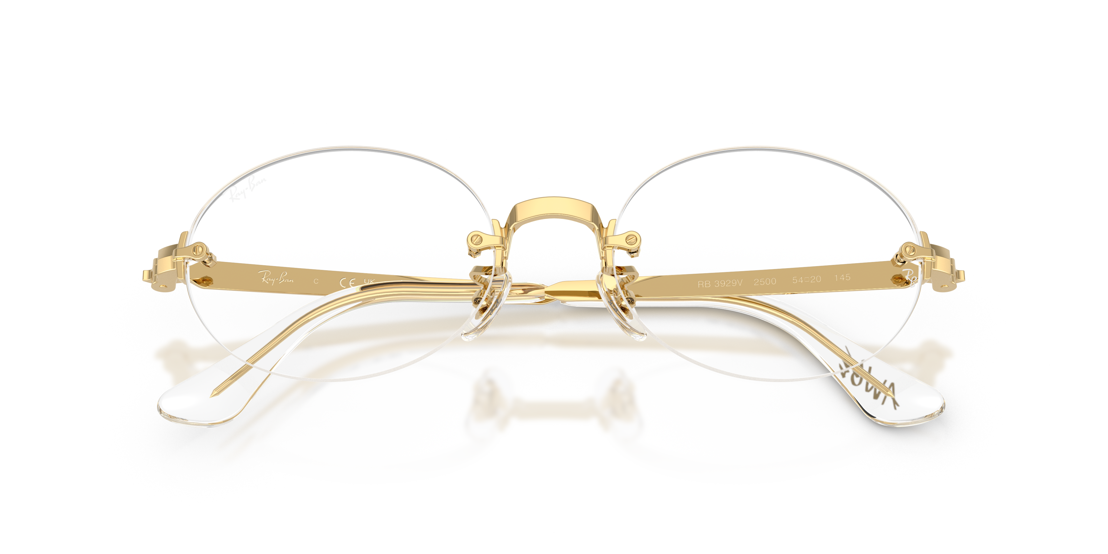 Ray-Ban Rb3929v Optics By Aap Rocky Eyeglasses Arista Gold Frame Clear Lenses Polarized 52-20 249$