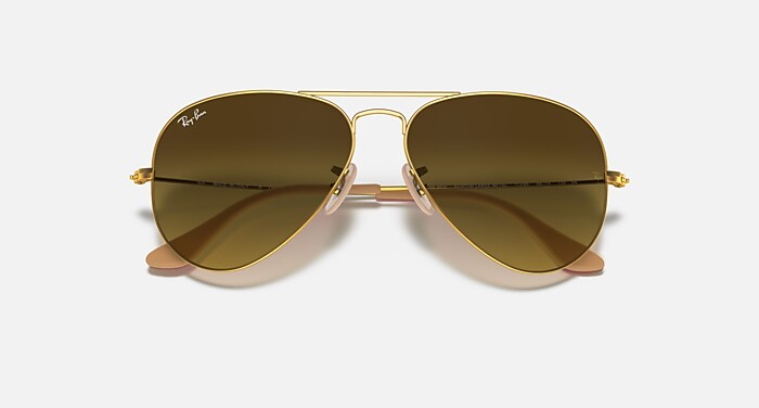 AVIATOR GRADIENT Sunglasses in Gold and Brown Gradient  display picture 1