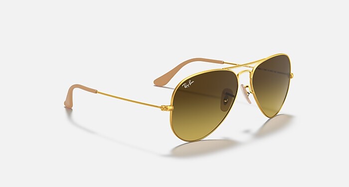 Occhiali da Sole AVIATOR GRADIENT in Oro e Marrone Sfumato