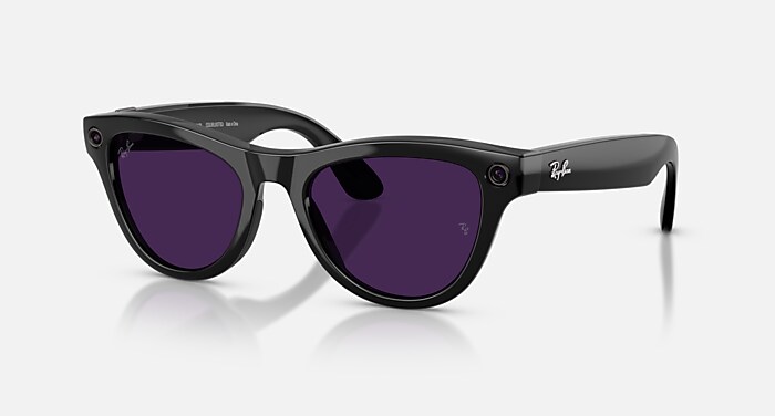RAY-BAN | META SKYLER Sunglasses in Black and Clear/Amethyst