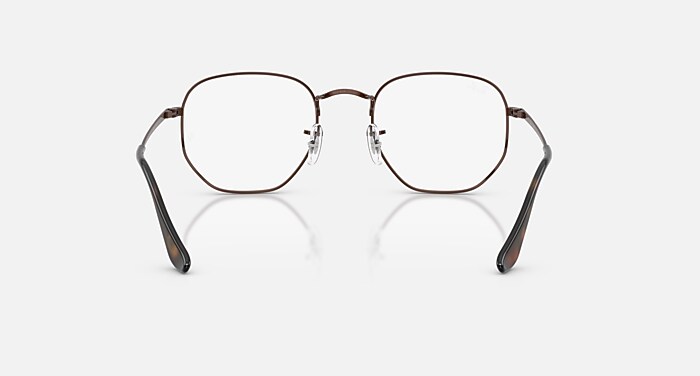 Óculos de Grau HEXAGONAL OPTICS com armação na cor Marrom - RB6448