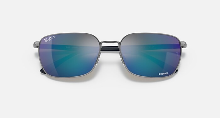 Ray-Ban Sunglasses Unisex Rb3684ch Chromance - Blue Frame Grey Lenses 58-18 Polarized