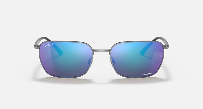 Ray-Ban Sunglasses Unisex Rb3684ch Chromance - Blue Frame Grey Lenses 58-18 Polarized