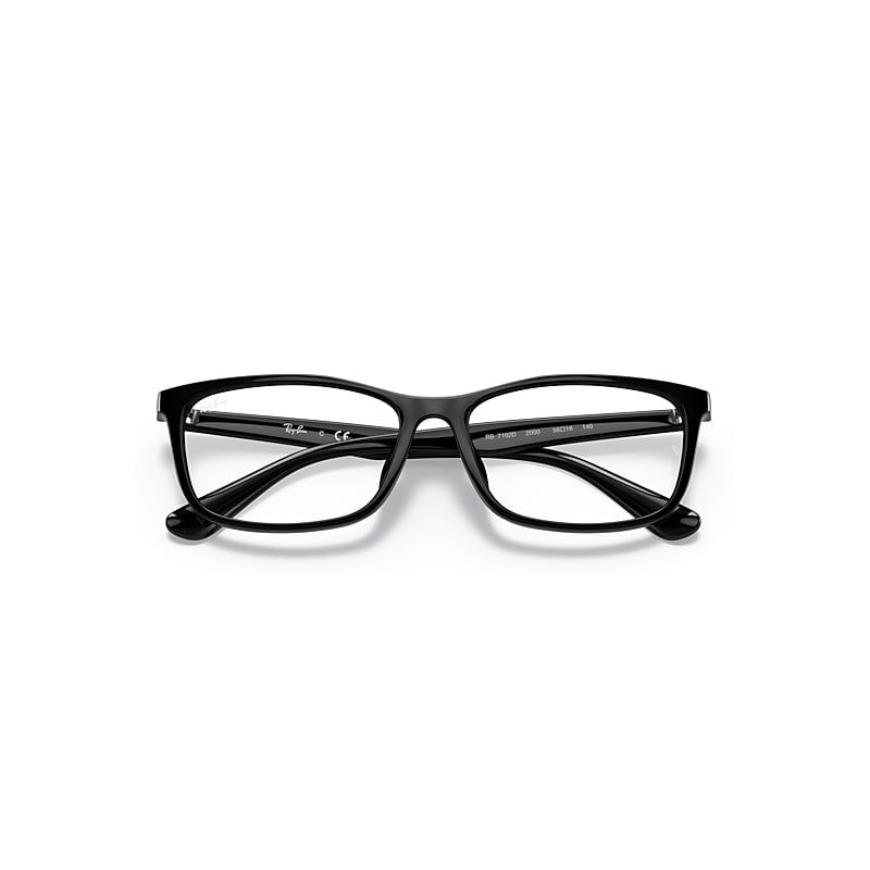 Ray Ban Rb7102d Eyeglasses Black Frame Demo Lens Lenses 56-16 In Black