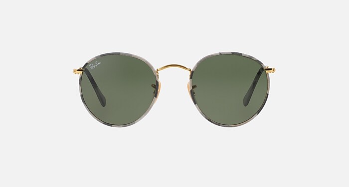 ROUND CAMOUFLAGE Sunglasses in Multicolor and G-15 Green  display picture 1