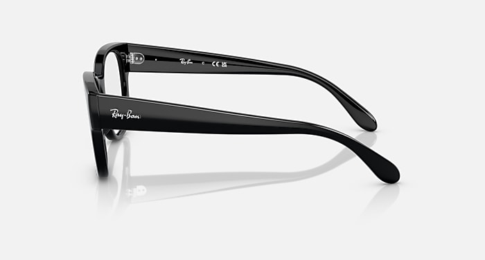 Ray-Ban Eyeglasses Unisex Rb7210 Optics Prescription - Black Frame Clear Lenses 52-20 Polarized