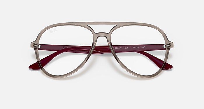 RB4376V OPTICS Eyeglasses with Transparent Grey Frame