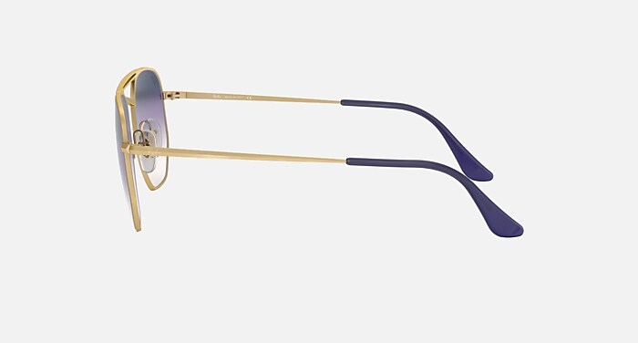 RB3609 Sunglasses in Gold and Violet/Blue Gradient Mirror  display picture 2