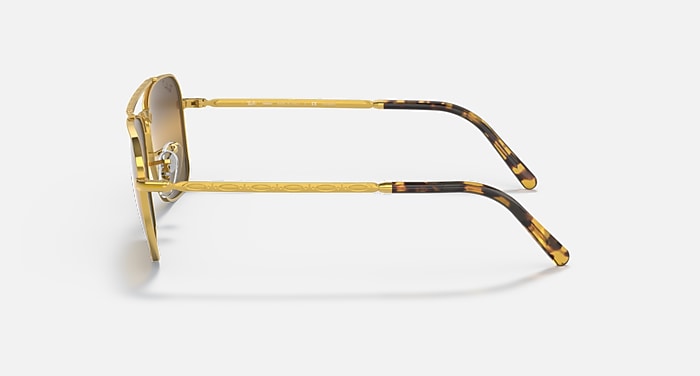 Ray-Ban Sunglasses Unisex New Caravan - Gold Frame Brown Lenses 55-15 Polarized