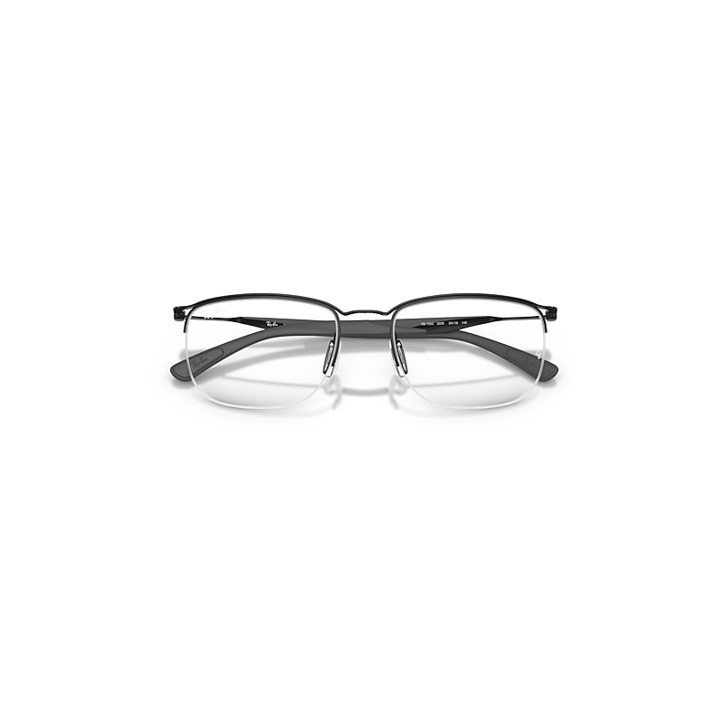Ray Ban Rb7552 Optics Eyeglasses Black Frame Clear Lenses Polarized 52-19 In Black