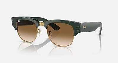 MEGA CLUBMASTER Sunglasses in Striped Havana and Dark Blue  display picture 3