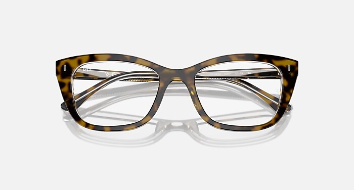 Ray-Ban Eyeglasses Unisex Rb5433 Optics Prescription - Black On Transparent Frame Clear Lenses 52-19 Polarized