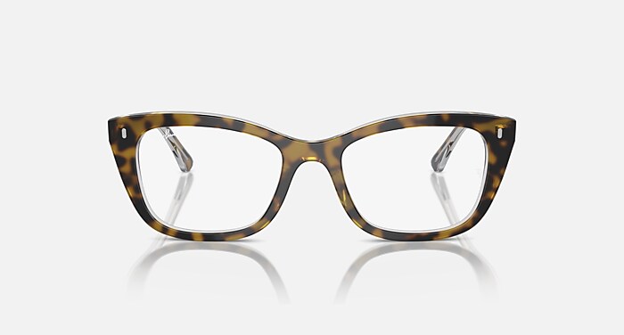 Ray-Ban Eyeglasses Unisex Rb5433 Optics Prescription - Black On Transparent Frame Clear Lenses 52-19 Polarized