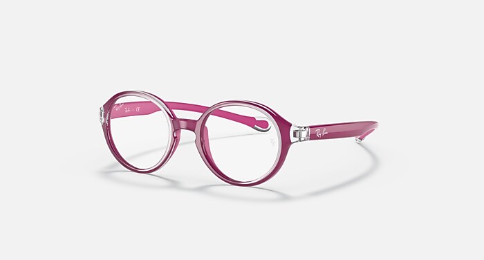 RB9075 OPTICS KIDS Eyeglasses with Transparent On Fuxia Frame