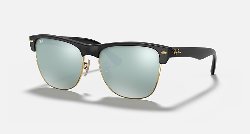 CLUBMASTER OVERSIZED FLASH LENSES Sunglasses in Black and Silver 