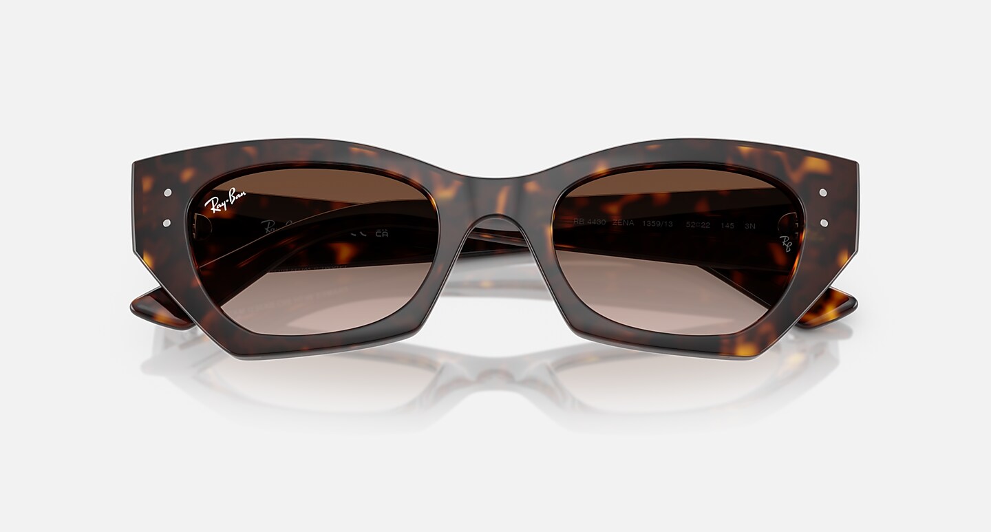 Ray-Ban Sunglasses Unisex Zena Bio-based - Havana Frame Brown Lenses 49-22
