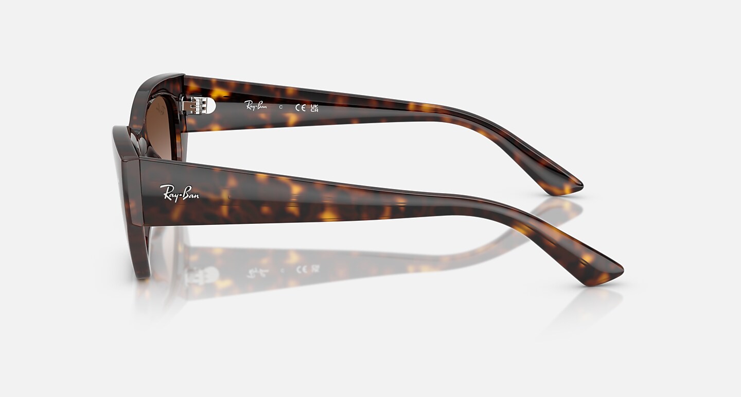 Ray-Ban Sunglasses Unisex Zena Bio-based - Havana Frame Brown Lenses 49-22
