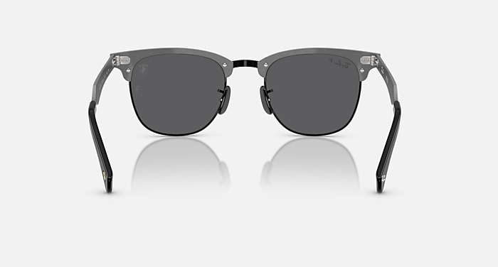 Ray-Ban Sunglasses Unisex Rb3807m Scuderia Ferrari Collection Chromance - Brushed Grey Frame Grey Lenses 51-21 Polarized