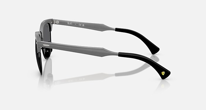 Ray-Ban Sunglasses Unisex Rb3807m Scuderia Ferrari Collection Chromance - Brushed Grey Frame Grey Lenses 51-21 Polarized