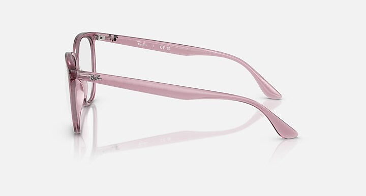 Ray-Ban Eyeglasses Woman Rb4378v Optics Prescription - Opal Light Violet Frame Clear Lenses 54-16 Polarized