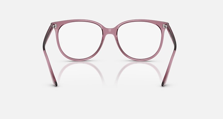 Ray-Ban Eyeglasses Woman Rb4378v Optics Prescription - Opal Light Violet Frame Clear Lenses 54-16 Polarized