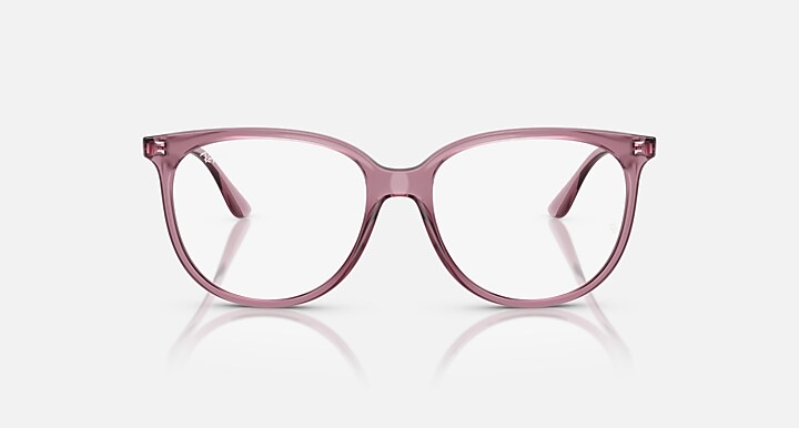 Ray-Ban Eyeglasses Woman Rb4378v Optics Prescription - Opal Light Violet Frame Clear Lenses 54-16 Polarized