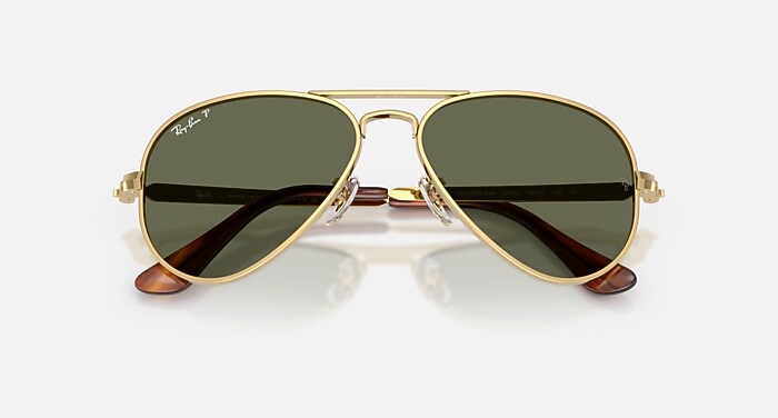 Ray-Ban Sunglasses Unisex Aviator Max - Arista Gold Frame Green Lenses 58-16 Polarized