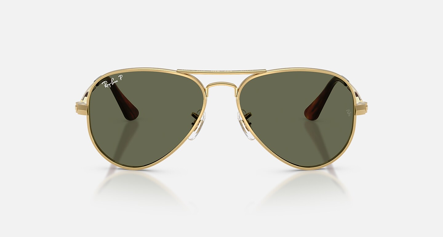 Ray-Ban Sunglasses Unisex Aviator Max - Arista Gold Frame Green Lenses 58-16 Polarized