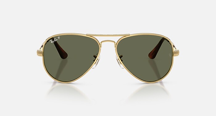 Ray-Ban Sunglasses Unisex Aviator Max - Arista Gold Frame Green Lenses 58-16 Polarized