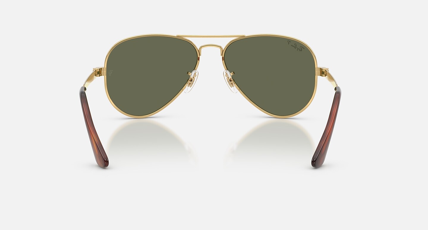 Ray-Ban Sunglasses Unisex Aviator Max - Arista Gold Frame Green Lenses 58-16 Polarized