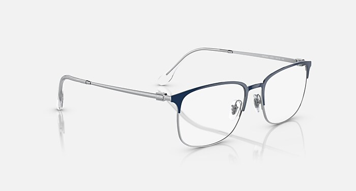 RB6494 OPTICS Eyeglasses with Blue On Silver Frame - RB6494