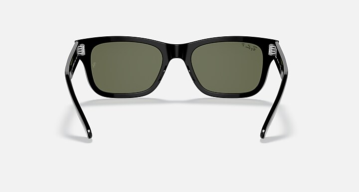 Ray-Ban Sunglasses Man Burbank - Black Frame Green Lenses 55-20 Polarized
