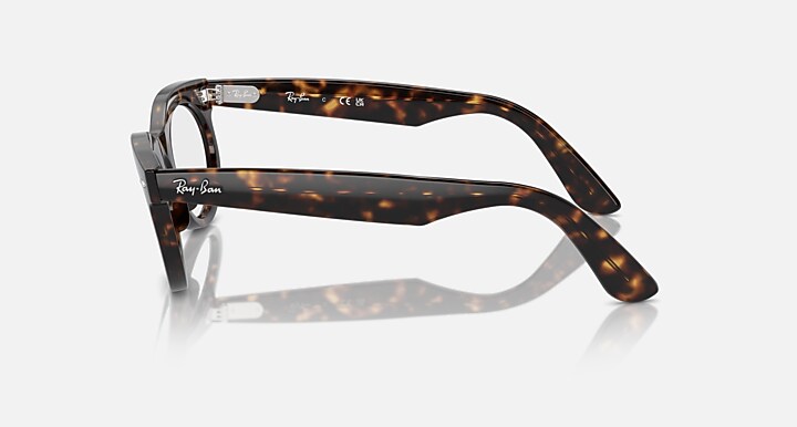 Ray-Ban Eyeglasses Unisex Wayfarer Oval Optics Prescription - Havana Frame Clear Lenses 50-22 Polarized