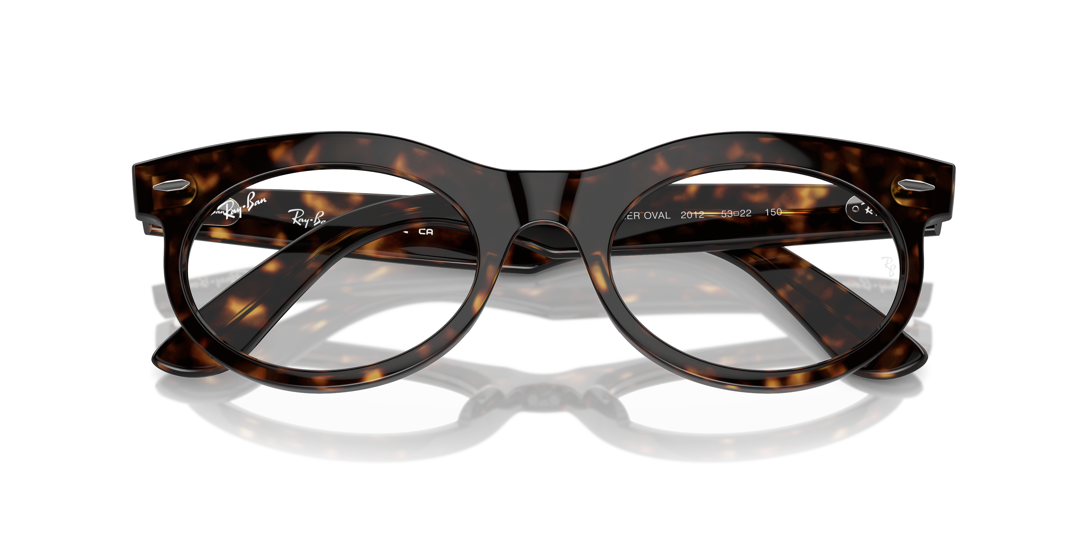 Ray-Ban Wayfarer Oval Optics Eyeglasses Havana Frame Clear Lenses Polarized 53-22 147$