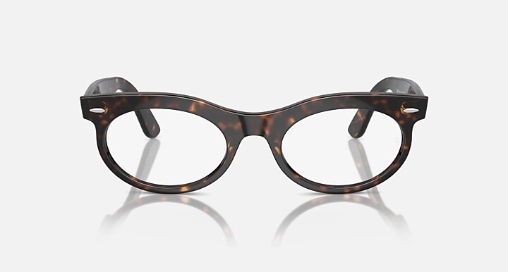 Ray-Ban Eyeglasses Unisex Wayfarer Oval Optics Prescription - Havana Frame Clear Lenses 50-22 Polarized