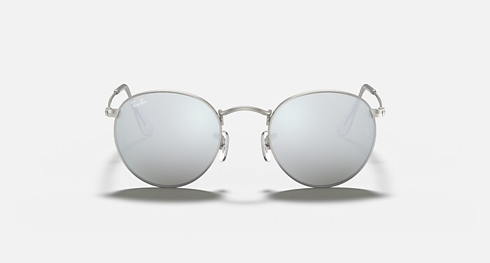 ROUND FLASH LENSES Sunglasses in Silver and Silver Flash RB3447