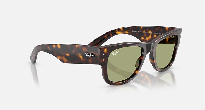 MEGA WAYFARER SUMMER CAPSULE Sunglasses in Havana and Bottle Green