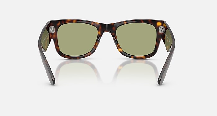 Ray-Ban Sunglasses Unisex Mega Wayfarer Summer Capsule - Havana Frame Green Lenses 51-21